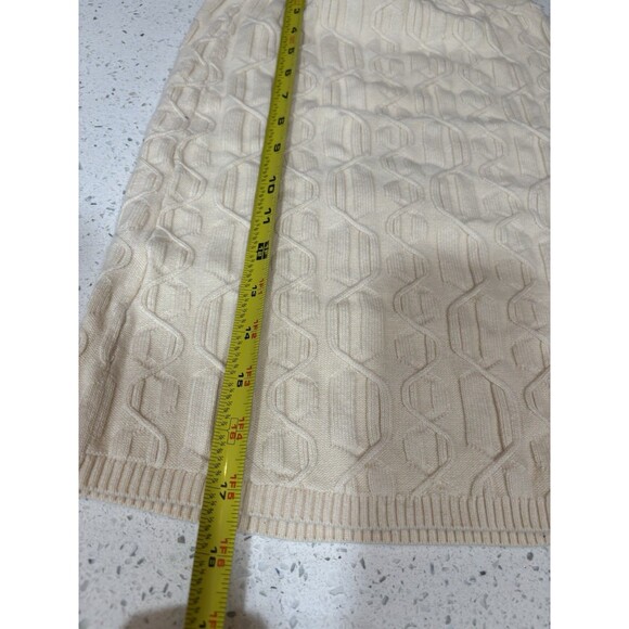 Free People Ivory Cable Knit Mini Skirt Small Preowned Winter Skirt - Picture 5 of 7